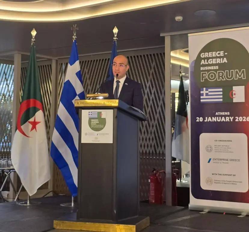 السيد شايب يترأس مناصفة مع نائب وزير الخارجية اليوناني، السيد هاري ثيوهاريس أشغال المنتدى الاقتصادي الجزائري-اليوناني.