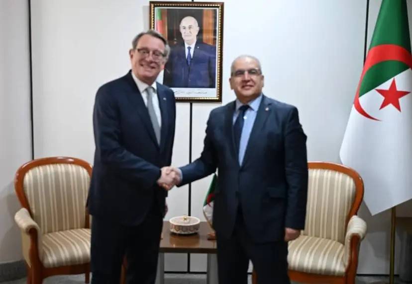 السيد الأمين العام لوزارة الشؤون الخارجية يستقبل سعادة سفير مملكة إسبانيا بالجزائر