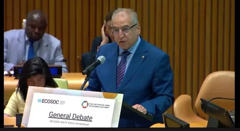 V svojem govoru na Političnem forumu na visoki ravni o trajnostnem razvoju je gospod Magramane poudaril prizadevanja Alžirije za uresničevanje ciljev trajnostnega razvoja (SDG) v skladu z Agendo 2030 Združenih narodov.